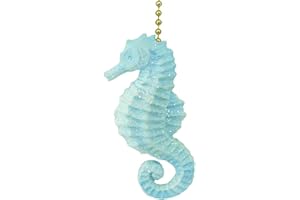 Clementine Designs Sparkling Blue Seahorse Ceiling Fan Pull Decorative Light Chain