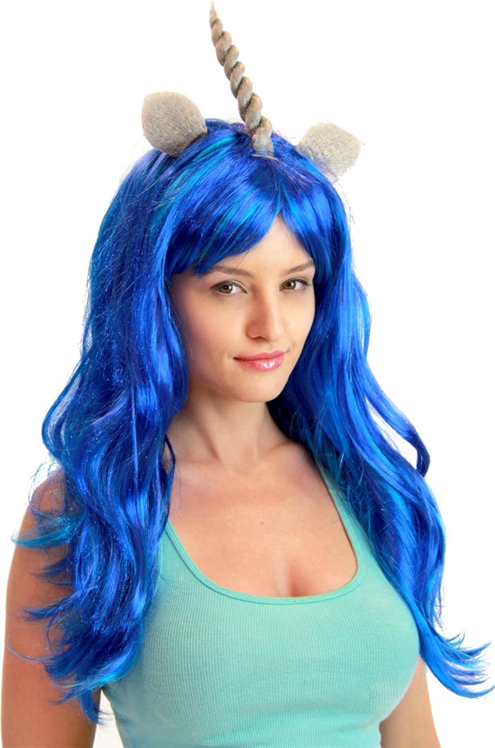 Amazoncom My Little Pony Costume Wigs Blue Electric Blue Brown