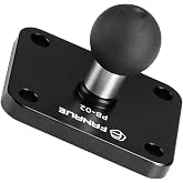 FANAUE Aluminum 4-Hole AMPS Base Mount with 20mm (0.787 inches) Mounting Ball for 20mm Ball Mount arm