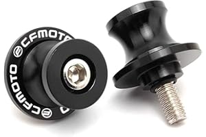 GZDLMOTO 10MM 675SS Swing Arm Spools Sliders Fit For CFMOTO 675SS Stand Frame Slider Crash Bar Accessories,CNC T6061 Aluminum (Black)