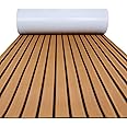 FOCEAN Boat Flooring EVA Foam Boat Decking Faux Teak Marine Flooring Boat Mat Boat Carpet Sheet for Motorboat RV Yacht Kayak Surfboard, 94.5"x 47.2"/35.4"/23.6"/15.7"