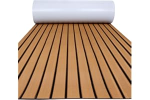 FOCEAN Boat Flooring EVA Foam Boat Decking Faux Teak Marine Flooring Boat Mat Boat Carpet Sheet for Motorboat RV Yacht Kayak Surfboard, 94.5"x 47.2"/35.4"/23.6"/15.7"