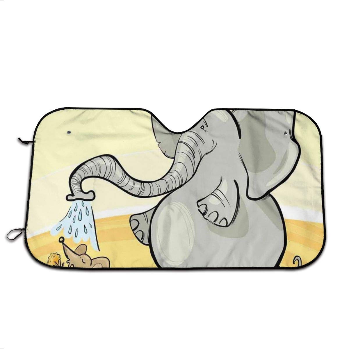 Amazon Com Windshield Sunshade For Car Elephant Bathing Mouse With Trunk In The Desert Cartoon Animal Print Kids Front Window Sun Shade Visor Shield Cover 27 5 X 51 Baby