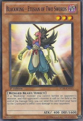 Yu-Gi-Oh! - Blackwing - Etesian of Two Swords (STBL-EN015) - Starstrike Blast - 1st Edition - Common