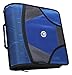 Case-It Zipper Binder with 5 Tab Files, D-Ring, 4 Inches, Blue
