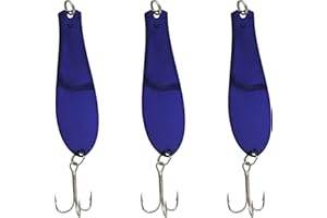 YELLOW BIRD FISHING PRODUCTS Doctor Spoons Orginal Fishing Lures Series - Made in USA - Saltwater & Freshwater - Eagle Claw Hook - Walleye, Bass, Northern, Pike, Salmon, Trout, Striper & More - Casting, Jigging, Trolling 3 Pack