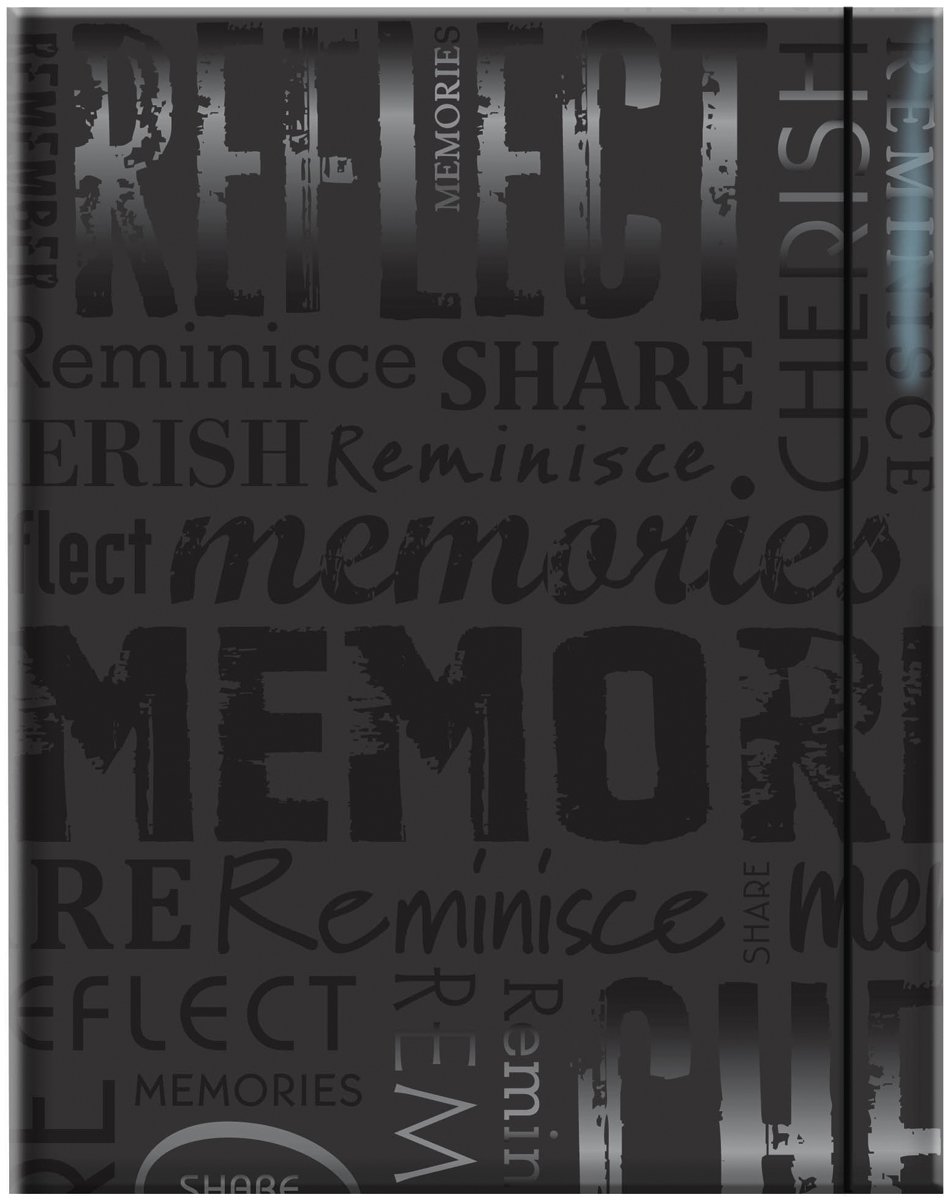 MCS 100 Pocket Big Max Embossed Memories Album, Black, Vinyl, 12.4 x 4.78 x 16.51 cm