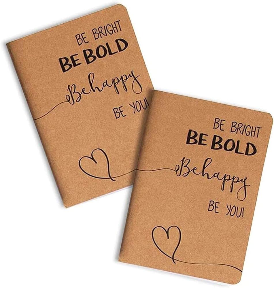 12 Pack Notebooks, A6 Kraft Paper Happy Journal for Kids Teens, Students, 80 Lined Pages, 6 Designs (10x15cm) - Image 4