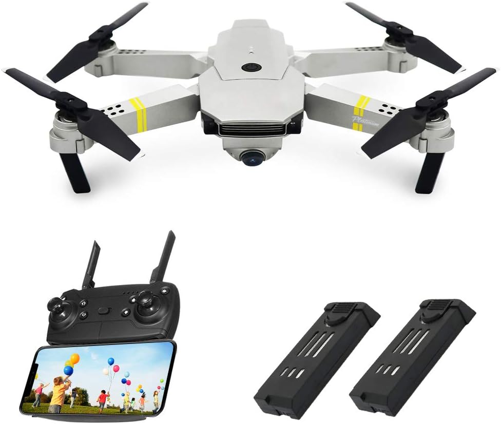 Drones with Camera 720P HD, Global Drone GD88 PRO, Selfie Pocket Drone with Altitude Hold, One Key Take Off/Landing, Wi-Fi FPV Quadcopter Drones for Adults, Beginners - (2 Batteries)