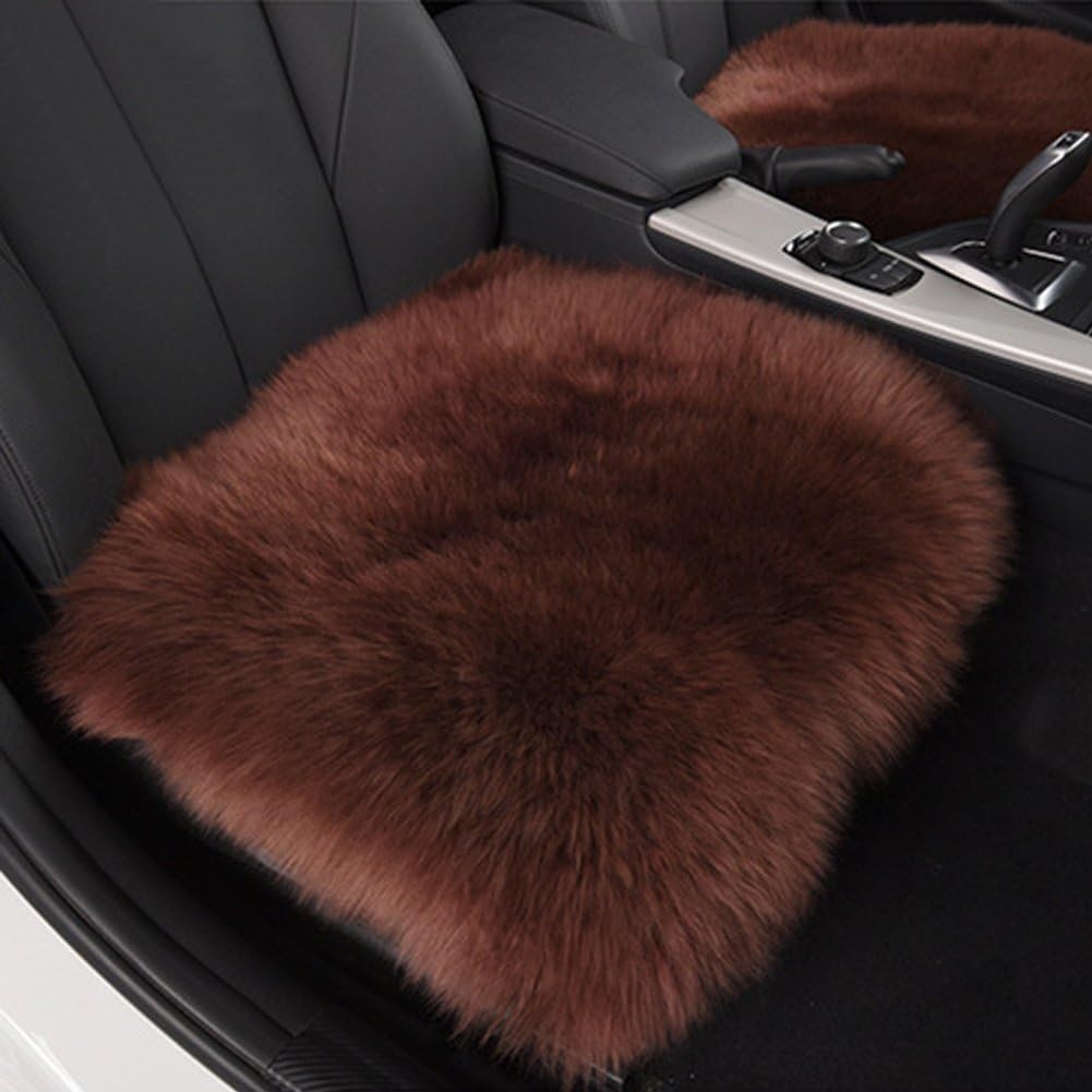 HAOCOO 18 Inch Luxurious Faux Sheepskin Long Wool Car Seat