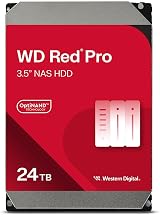 WD Red Pro 24TB NAS 3.5 inch Internal Hard Drive 7200 RPM SATA 6 Gb/s
