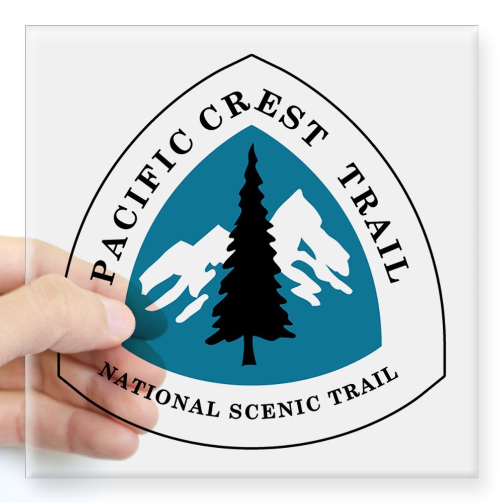 CafePress Pacific Crest Trail, Califo Square Sticker 3" X 3 Square Bumper Sticker Car Decal, 3"x3" (Small) or 5"x5" (Large)