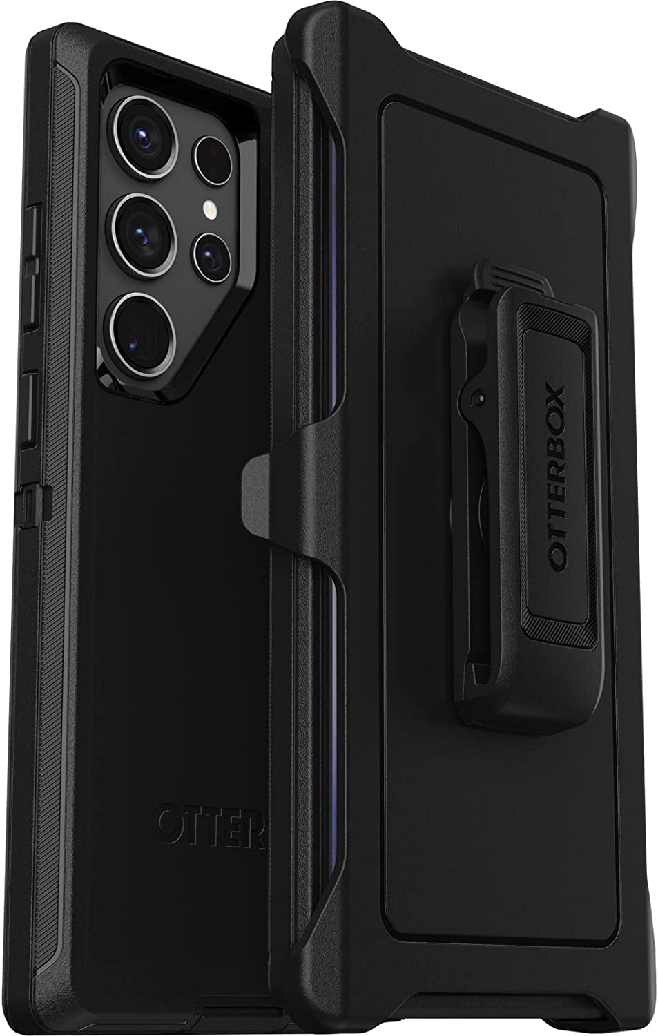 OtterBox Galaxy S23 Ultra (Only) - Defender Series Case - Black - Rugged & Durable - with Port Protection - Includes Holster Clip Kickstand - Non-Retail Packaging