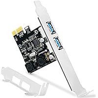 FebSmart 2 Ports Superspeed 5Gbps USB 3.0 PCI Express Expansion Card for Windows, MAC OS X and Linux Desktop PCs, Built in Se