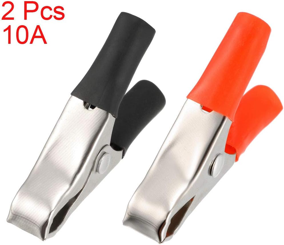 sourcing map 10A Clips Alligator Clamps Terminal Test Electrical Crocodile Clamp, 2pcs, Red, 10A,2pcs - Image 5