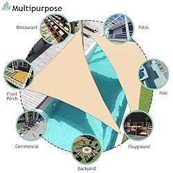 SunnyRoyal 8'x8'x11' Heavy Duty Sun Shade Sail