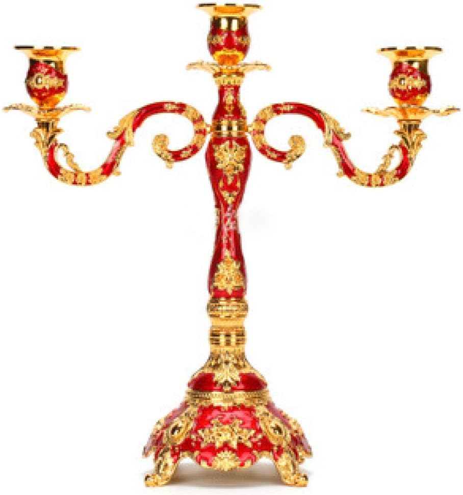 Zinc Alloy Floor Standing Candle Holder 3armed Vintage Candlesticks