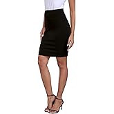 Women's High Waist Pencil Skirt Stretchy Office Bodycon Midi Pencil Skirt Premium Business Skirt