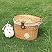 Cherry-Lee Burlap Bicycle Front Basket, Outdoor Mountain Bike Plastic Bicycle Basket Hanging Front Handlebar Storage Environmentally Friendly Food Basketthumb 3