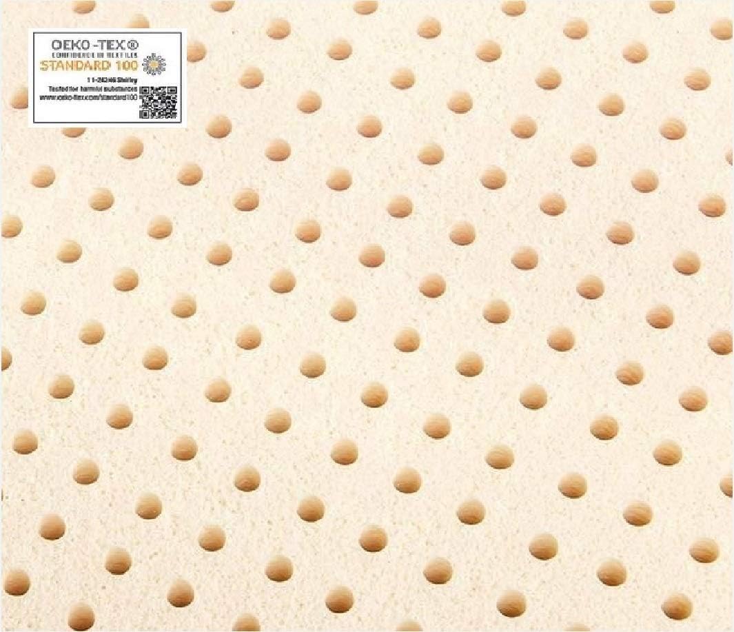 Twin Pure Talalay Latex Mattress Pad Topper, USA Made All Densities (Medium 70K Density, 2" Thick)