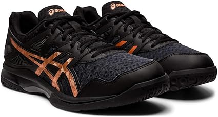 asics preto e dourado