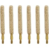 Bore Baby .22 Cal 22LR Bore Mop Rifle Pistol Gun Cleaning (6 Pack) | .22 Cal cotton bore mops with brass 8-32 thread. 6-pack for rifle and pistol cleaning, thorough bore maintenance.