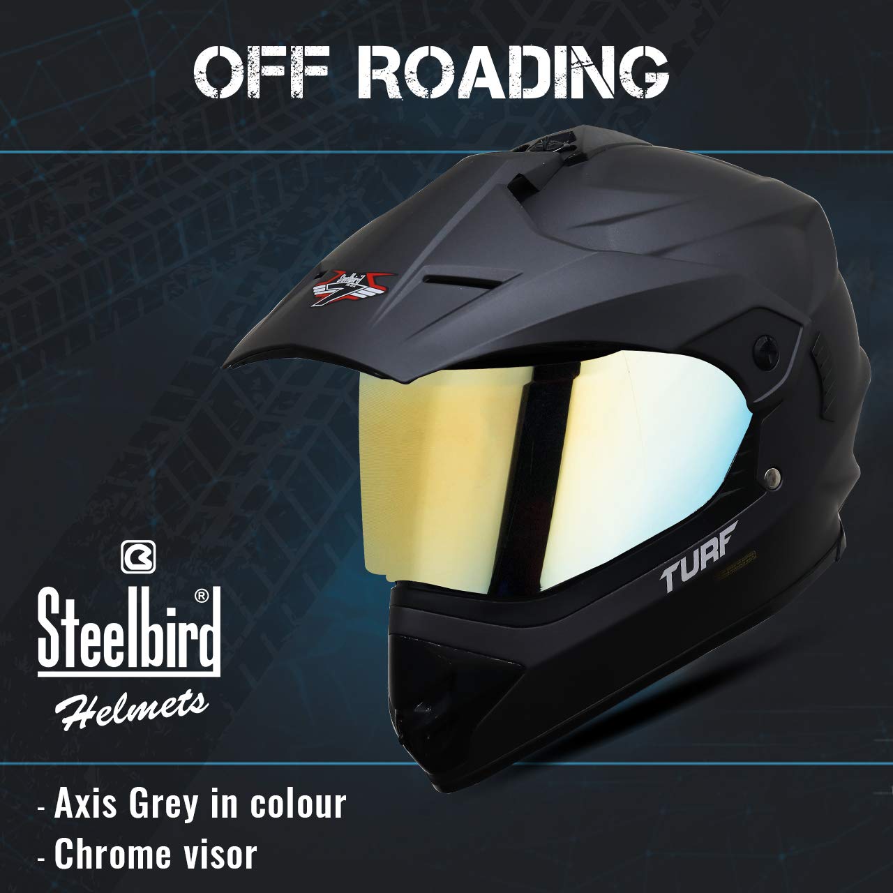 Matt Axis Grey Helmet Fitted 