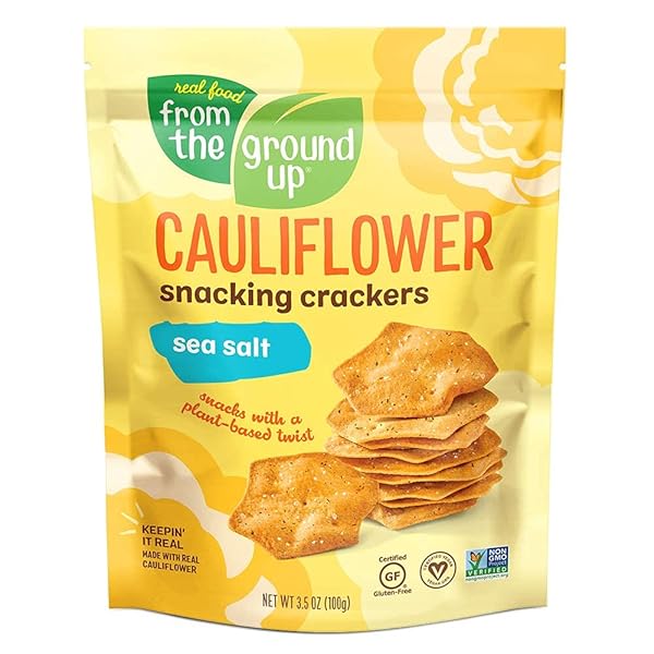 FROM THE GROUND UP SEA SALT CAULIFLOWER SNACKING CRACKERS, 3.5 OZ