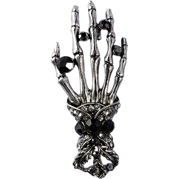 Épingle De Revers Squelette Main Argent 935 – Personnalisable – Neuf Sans Emballage