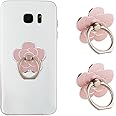 Sibba 2pcs Phone Ring Holder Kickstand Cellphone Flower Finger Ring Grips Stand Metal Universal Accessories Compatible with Smartphone, Mobile Phones, Phone Case (2pcs Rose Gold)