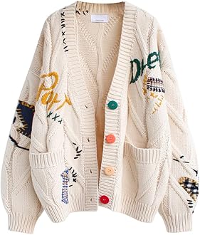 Embroidery Wool Blend Sweater Coat 