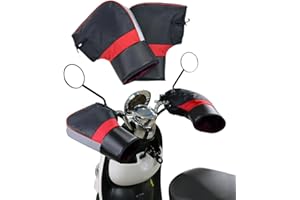 SIQITECHNO Motorcycle Handlebar Gloves Windproof Waterproof Winter Cycling Mittens Universal Motorbike Hands Warmer Snowmobile Scooter ATV Motorbike Handle Grip