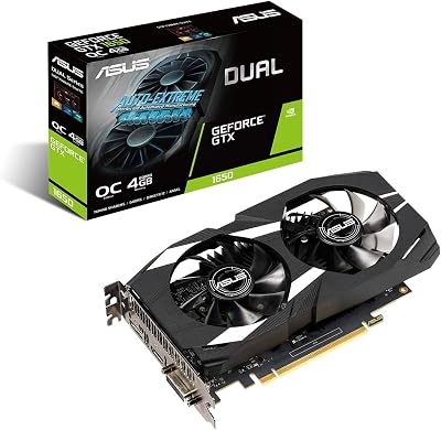 ASUS DUAL GTX 1650 OC 4GB GDDR6 Graphics Card DVI HDMI DP 1785MHz Overclocked