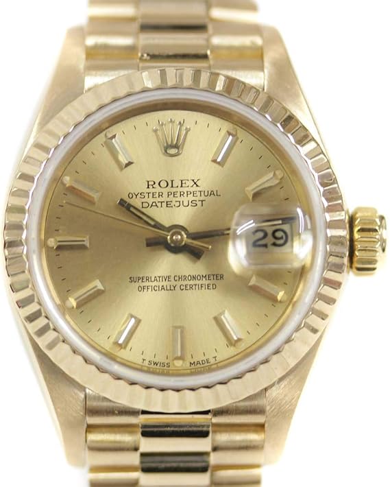 Amazon ロレックス Rolex デイトジャスト 金無垢 69178 8番 腕時計 K18yg レディース 自動巻き シャンパン文字盤 中古 レディース腕時計 腕時計 通販
