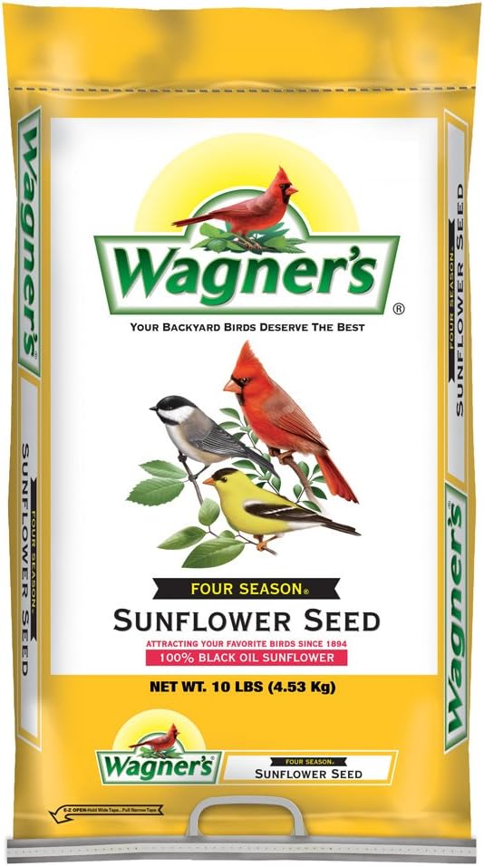 Wagner's 76027 Black Oil Sunflower Seed Wild Bird Food, 25-Pound Bag : Garden & Outdoor