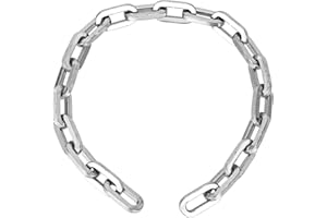 OKG Security Chain - 2ft x 1/4"" Thick Outdoor Gate Chain, Cut Proof Chain Made of Hardened Alloy Steel Chain for Fences, Bicycles, Pet Cages, Horse Goat Cow Corral Supplies, Silver, NVC06060SW
