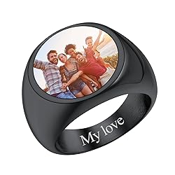FindChic Customized Signet Photo Rings