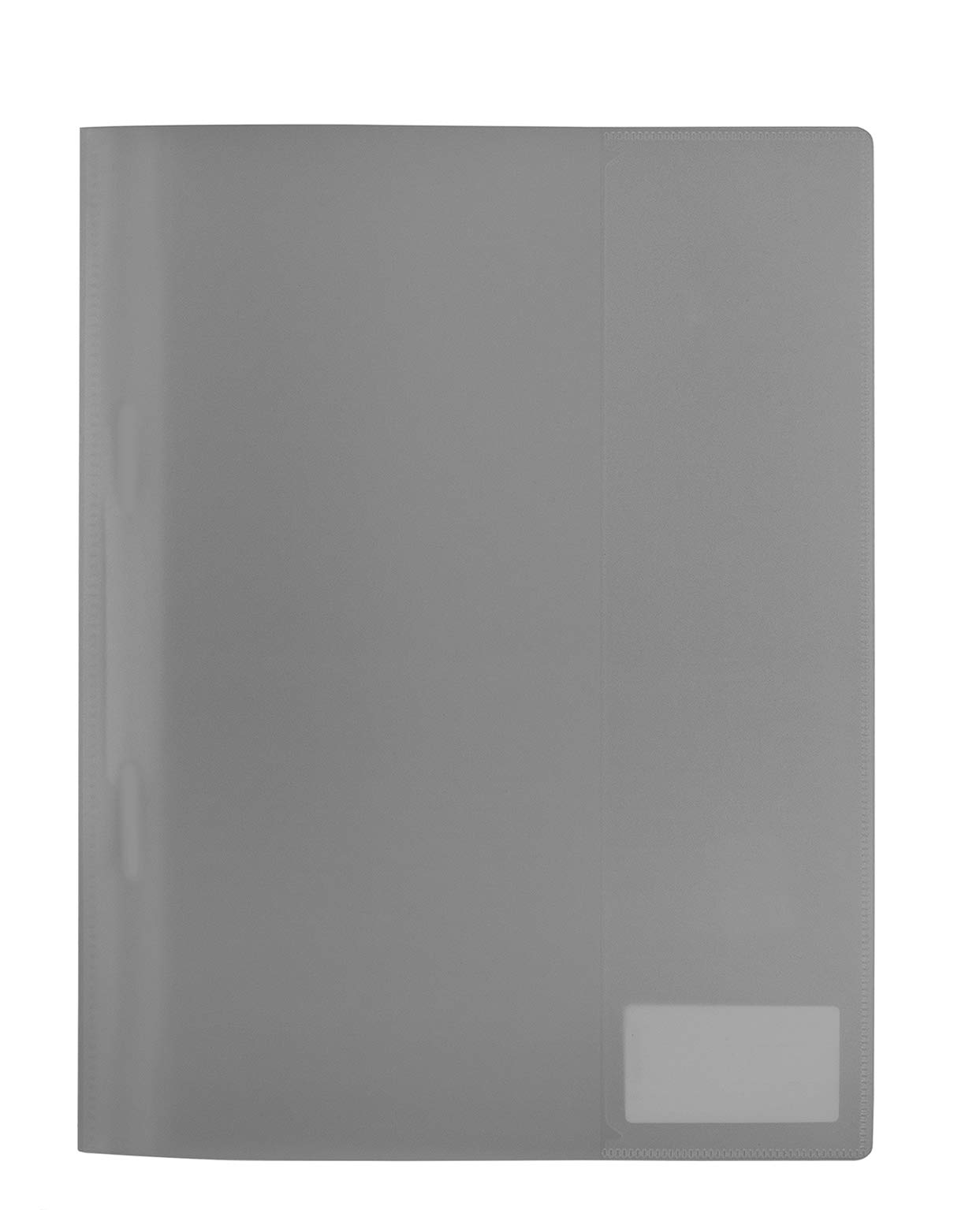HERMA Project File A4 Translucent, with inscription label, made of wipeable and sturdy plastic, report folder for school, grey