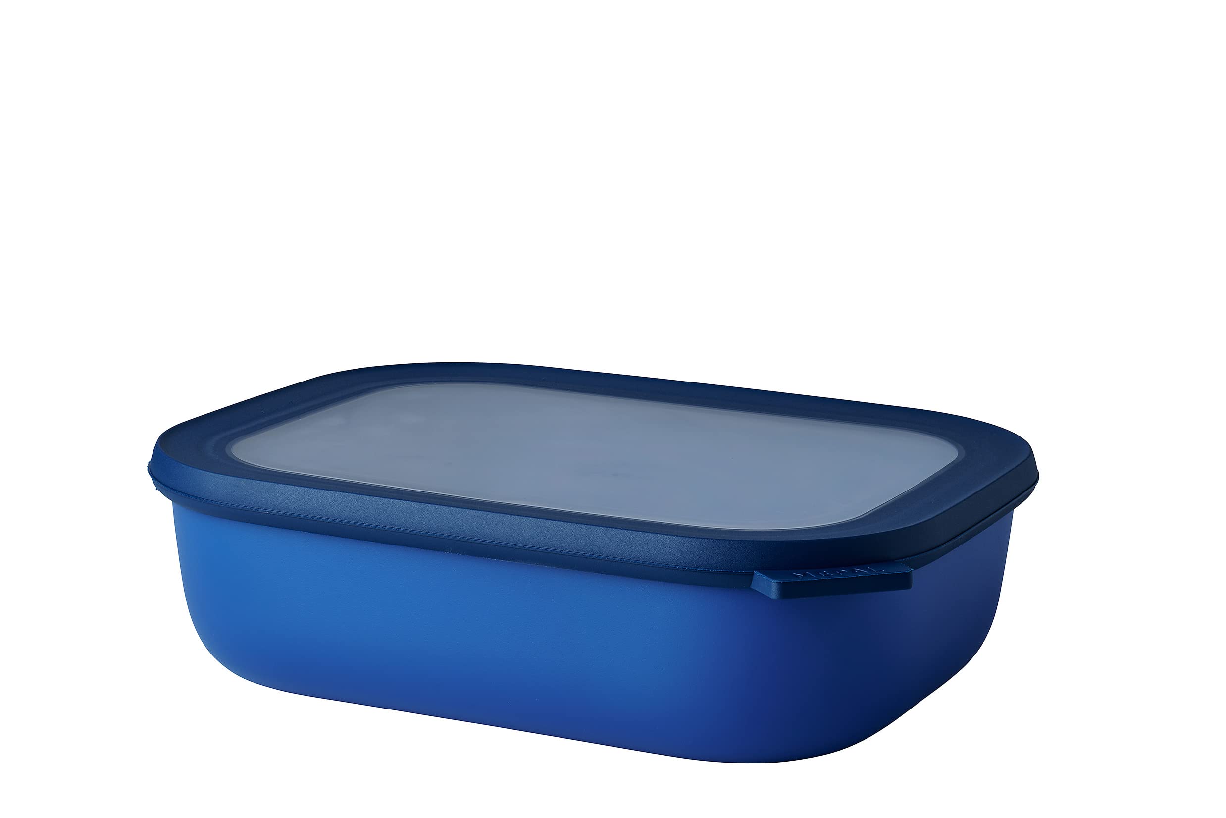 Mepal – Multi Bowl Cirqula Rectangular – Food Storage Container with Lid - Suitable as Airtight Storage Box for the Fridge & Freezer, Microwave Container & Servable Dish – 2000 ml – Vivid blue