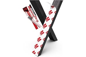 COLEMOLY Magnetic Strips 10 Pcs Flexible Magnetic Tape Strong Magnet Strips with Adhesive Backing Heavy Duty Strong Magnet Tool