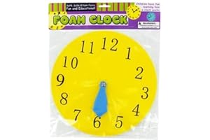 MIGOUFIT Teaching Tree Early Learning Skills Back to School Telling Time Foam Analog Clock - 9 Inches Diameter