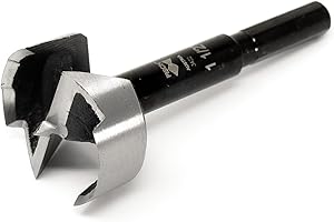 Fisch Black Shark Forged Steel Forstner Drill Bit for Woodworking, Precision Wave Design, Clean Cuts in Hardwoods, MDF, and Plywood, FSA-365839, Made in Austria (1-1/2 inches)