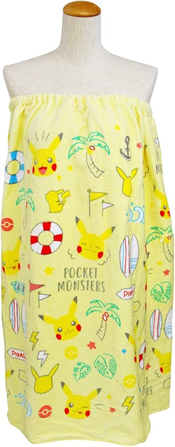 Amazon 林 Hayashi ビーチタオル マキタオル イエロー 約80 1cm ラップタオル Lサイズ ポケモン ピカピカサマー Mi バスタオル ホーム キッチン オンライン通販