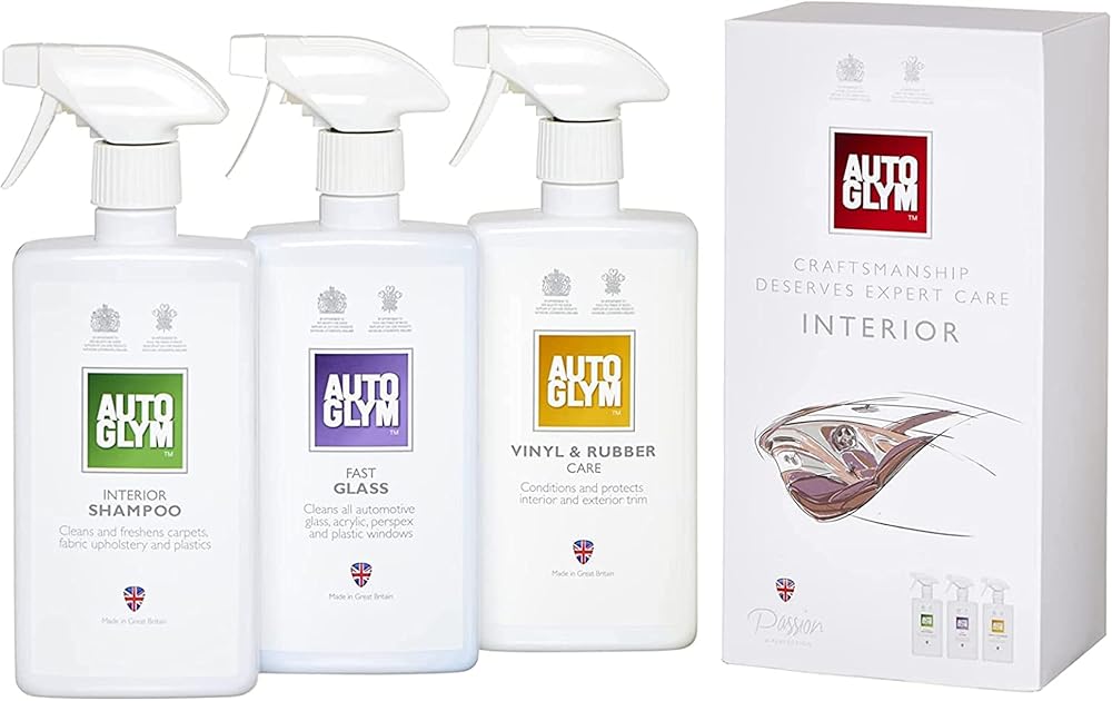 Autoglym The Collection Perfect Interiors Kit Interior Shampoo Fast Glass Vinyl