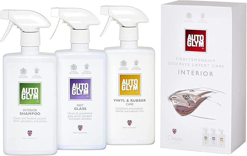 Autoglym The Collection Perfect Interiors Kit Interior Shampoo Fast Glass Vinyl