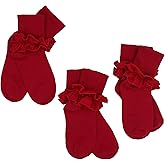 Jefferies Socks Girls 2-6X Misty Ruffle Turn Cuff 3 Pair Pack Socks
