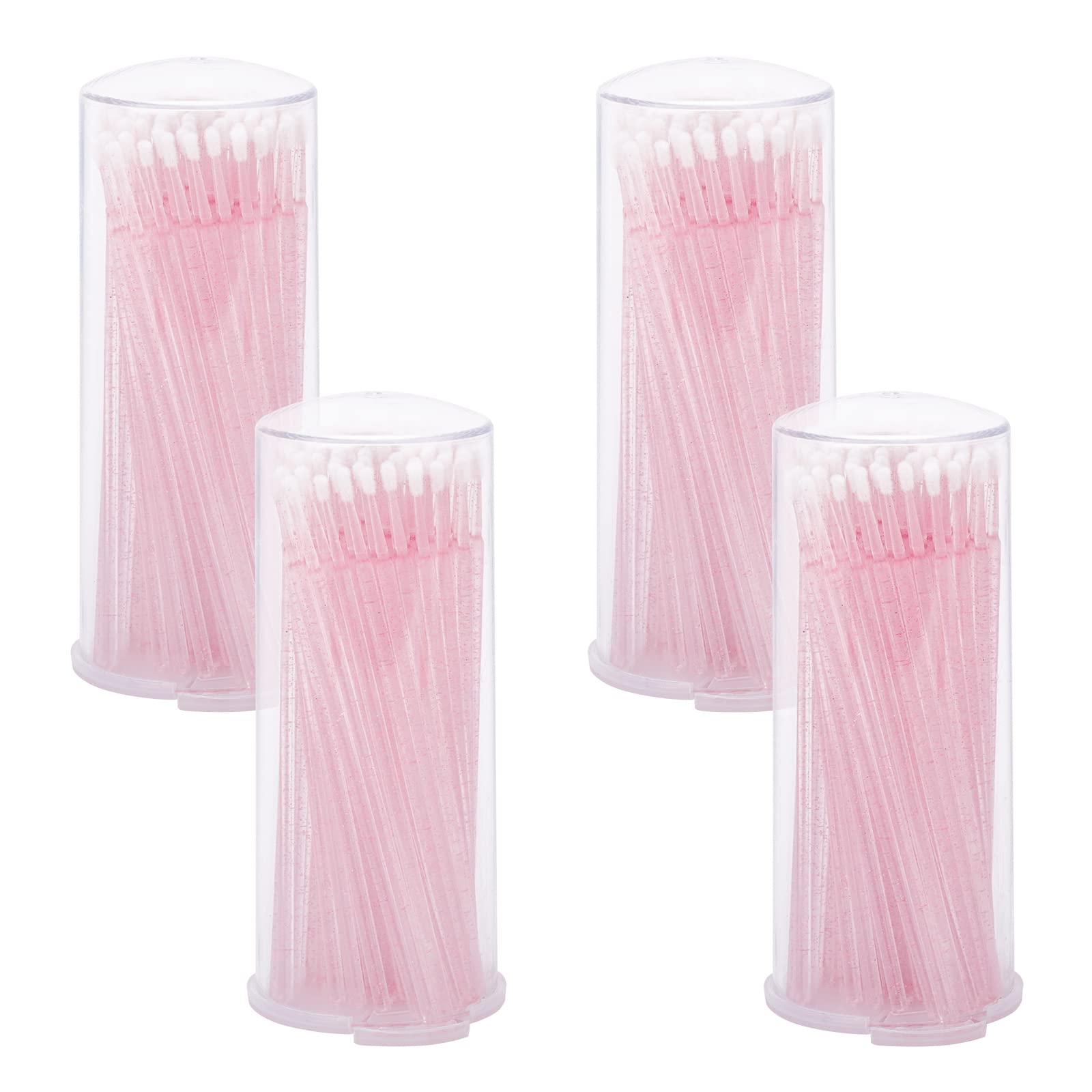 G2PLUS 400PCS Micro Applicators, Crystal Pink, Eyelash Extension Applicators for Eyelashes Extensions, Crafting