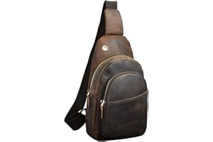 Le'aokuu Mens Outdoor Casual Travel Hiking Crossbody Chest Sling Bag One Shoulder Strap Bag Backpack…