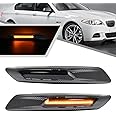 Mingrui test 2Pcs Amber F10 LED Dynamic Sequential Blink Side Marker Light for BMW 5-Series F10/F11 2011 2012 2013 Front Fender Indicator Turn Signal Lights