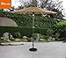 Ulax furniture Sunbrella 9Ft Outdoor Umbrella, Patio Market Table Umbrella with Push Button Tilt&Crank for Garden, Lawn, Backyard& Pool (Heather Beige)